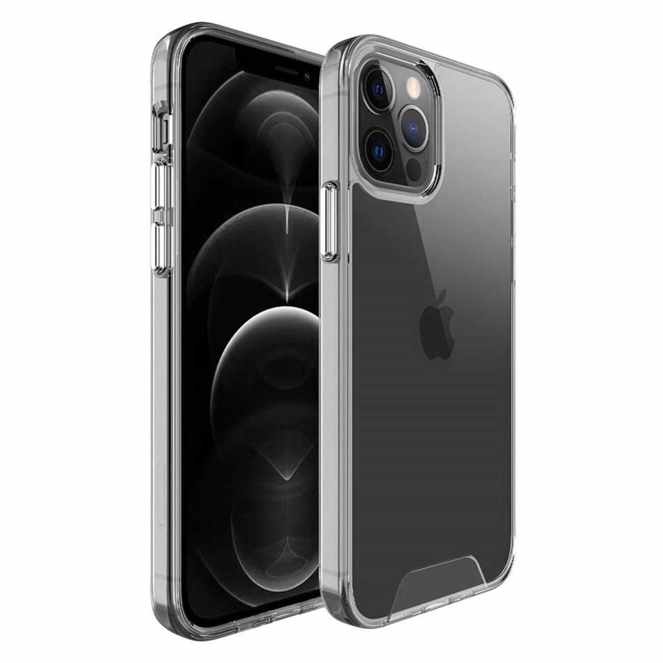 iPhone 12 Pro Max Kılıf Space Seri Lux Silikon Şeffaf Kapak