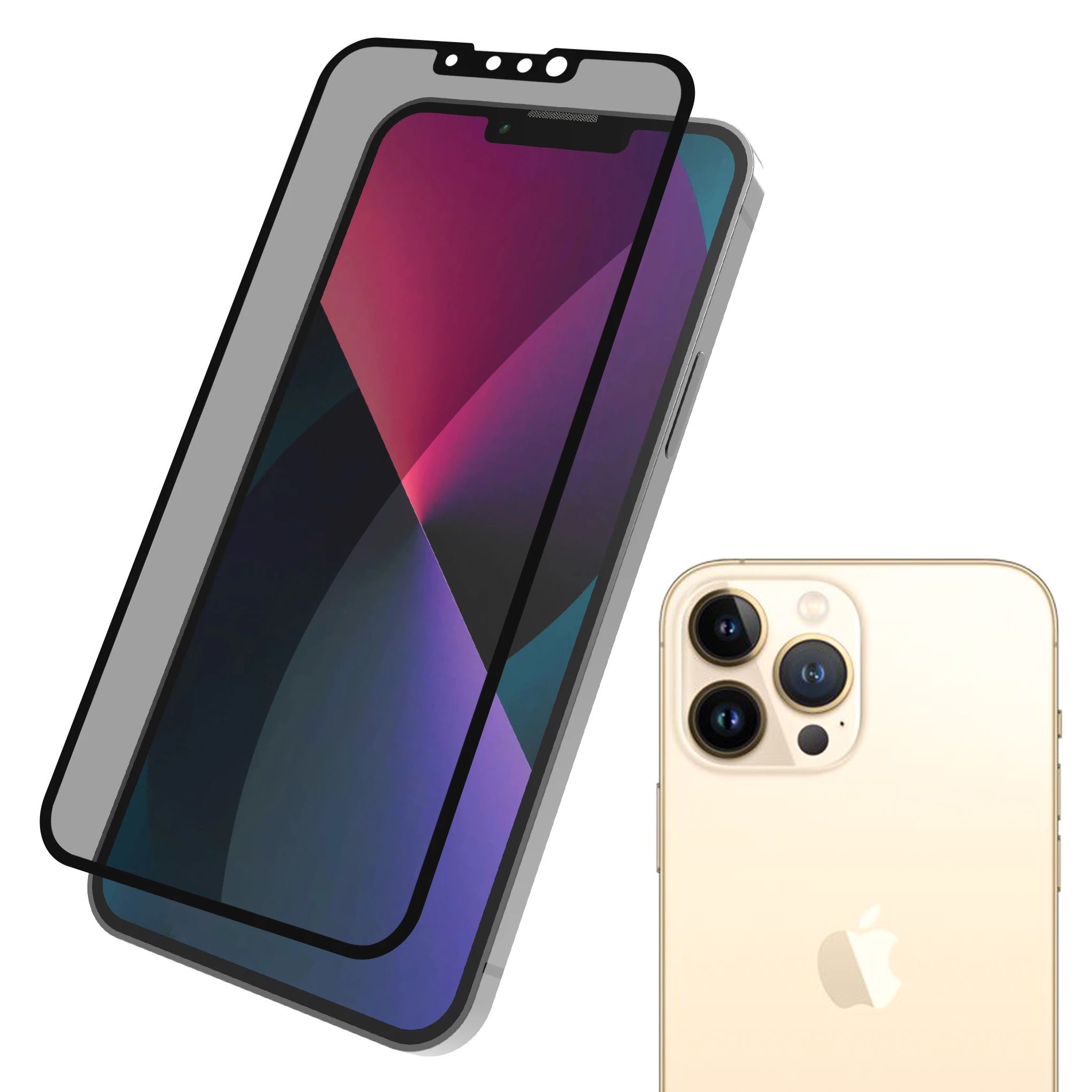 iPhone 13 Pro Max Hayalet Privacy Gizli Seramik Nano Ekran Koruyucu Siyah