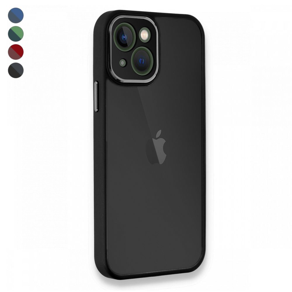 iPhone 14 Plus Kılıf Freya Lazer Lens Kamera Çerçeveli Silikon Kapak