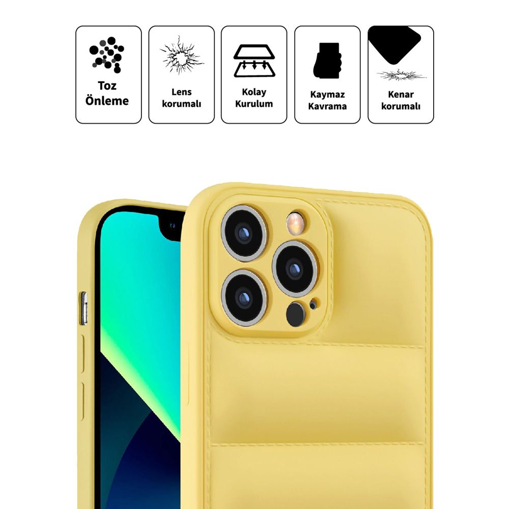iPhone 14 Pro Dapper Seri Kamera Korumalı Airbag Kapak