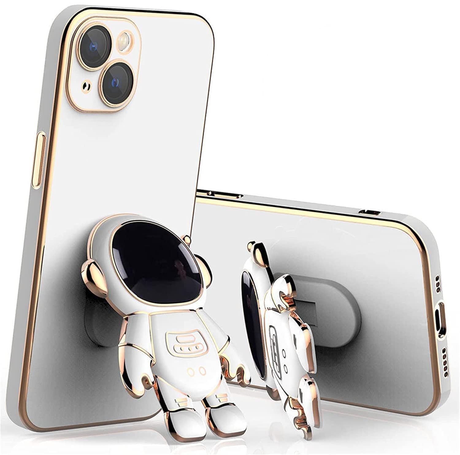 iPhone 15 Kılıf Astronot Seri Stant Silikon Kapak
