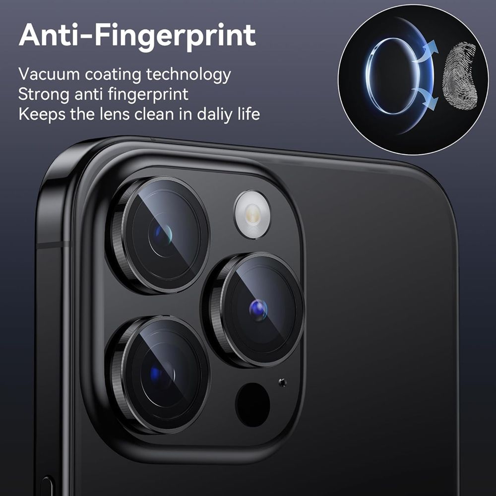 iPhone 16 Pro Max Titan Metal Kamera Lens Koruyucu 3lü Set