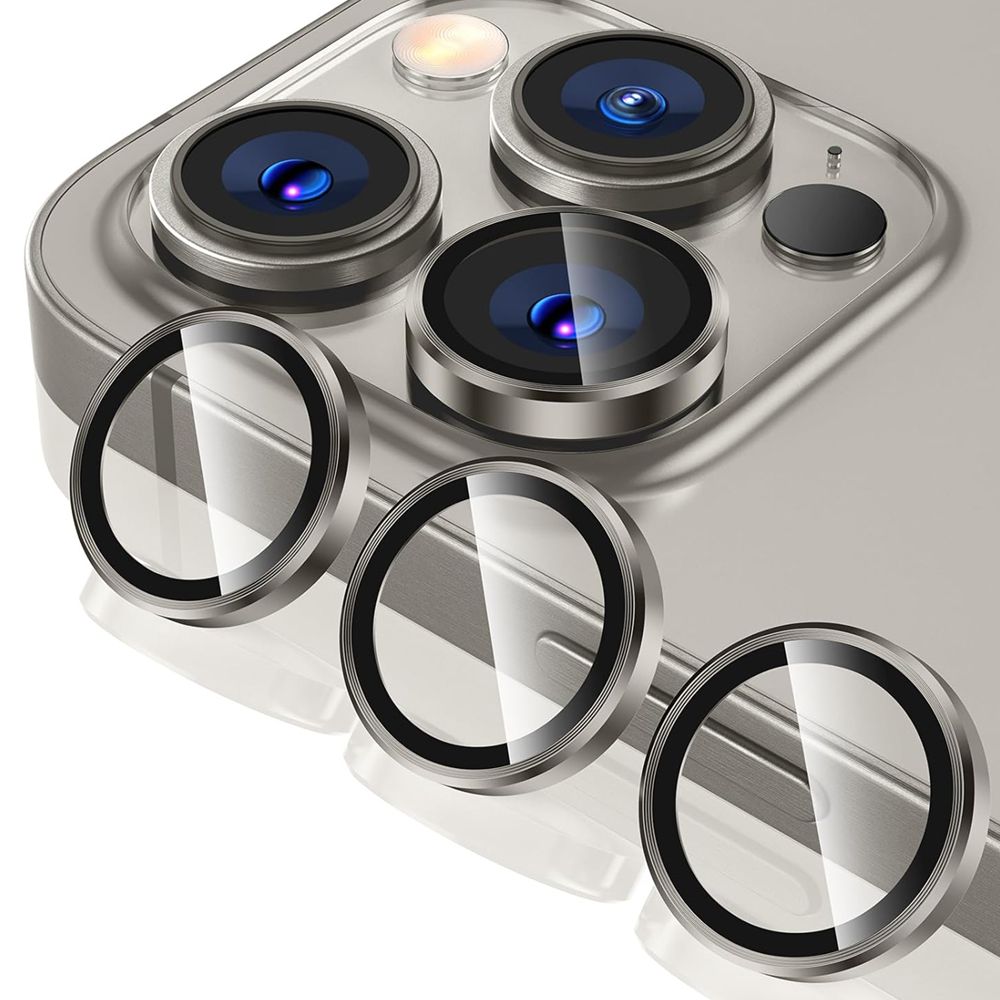iPhone 16 Pro Max Titan Metal Kamera Lens Koruyucu 3lü Set