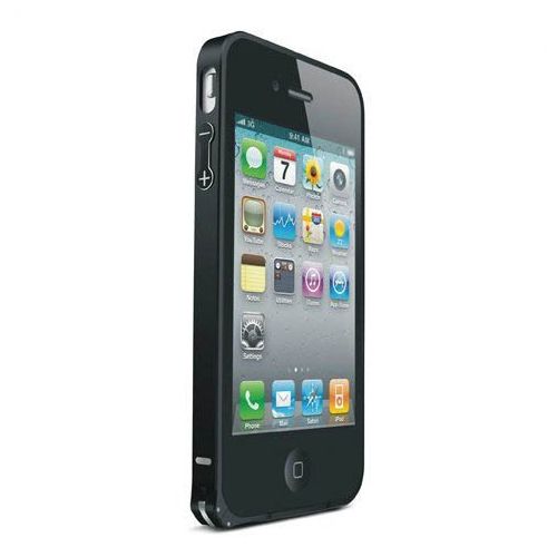 iPhone 4s 0,7mm Metal Bumper Çerçeve Kılıf Siyah
