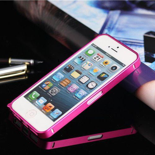 iPhone 4s 0,7mm Metal Bumper Çerçeve Kılıf Pembe