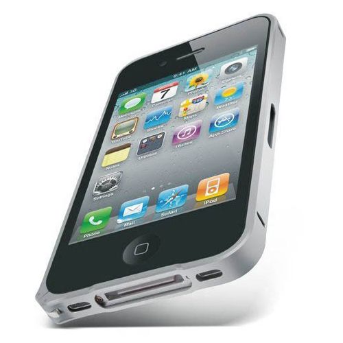 iPhone 4s 0,7mm Metal Bumper Çerçeve Kılıf Gri