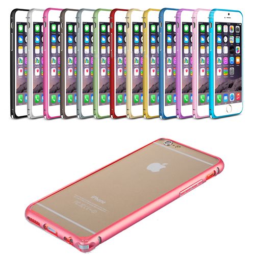 iPhone 6 4,7 inç Metal Bumper Çerçeve Kılıf Pembe