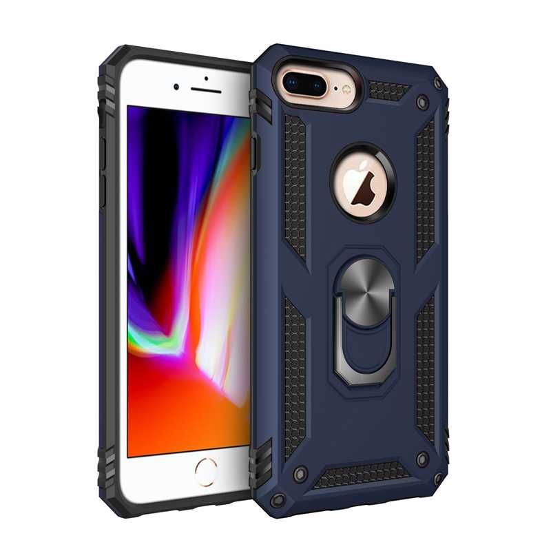 iPhone 7 Plus / 8 Plus Kılıf Panzer Ring Tam Koruma Arka Kapak