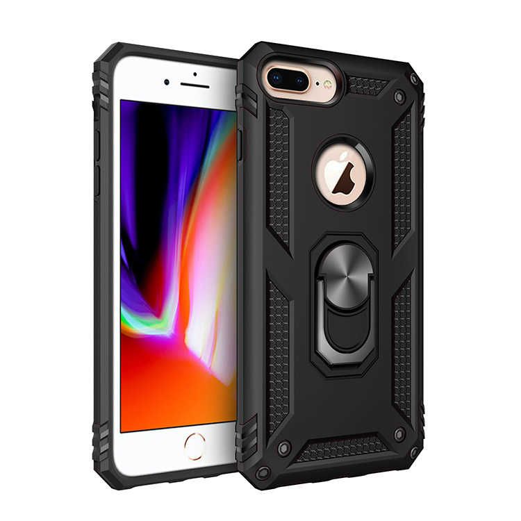 iPhone 7 Plus / 8 Plus Kılıf Panzer Ring Tam Koruma Arka Kapak