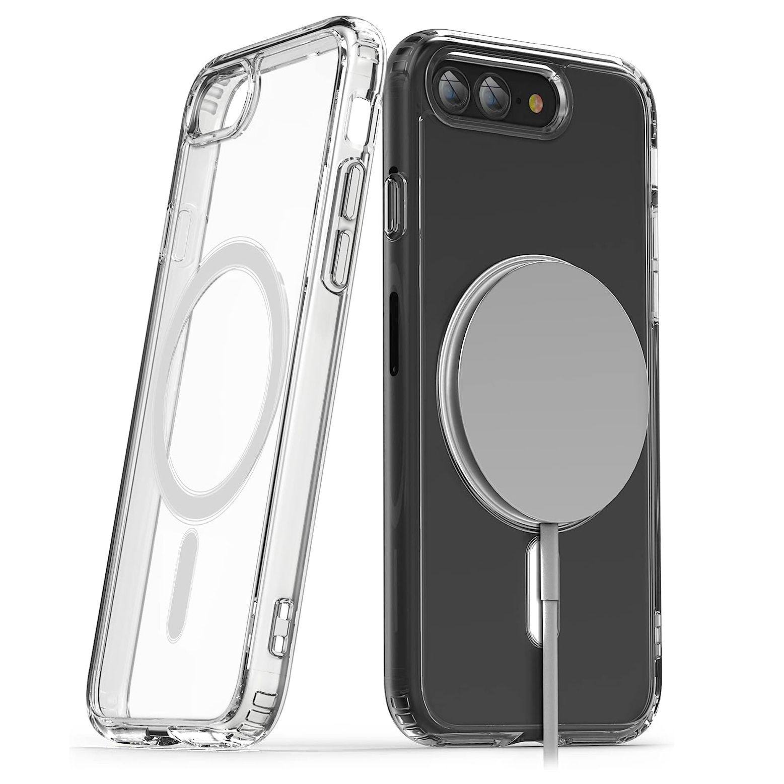 iPhone 8 Plus Kılıf Magsafe Özellikli Şeffaf Silikon Kapak