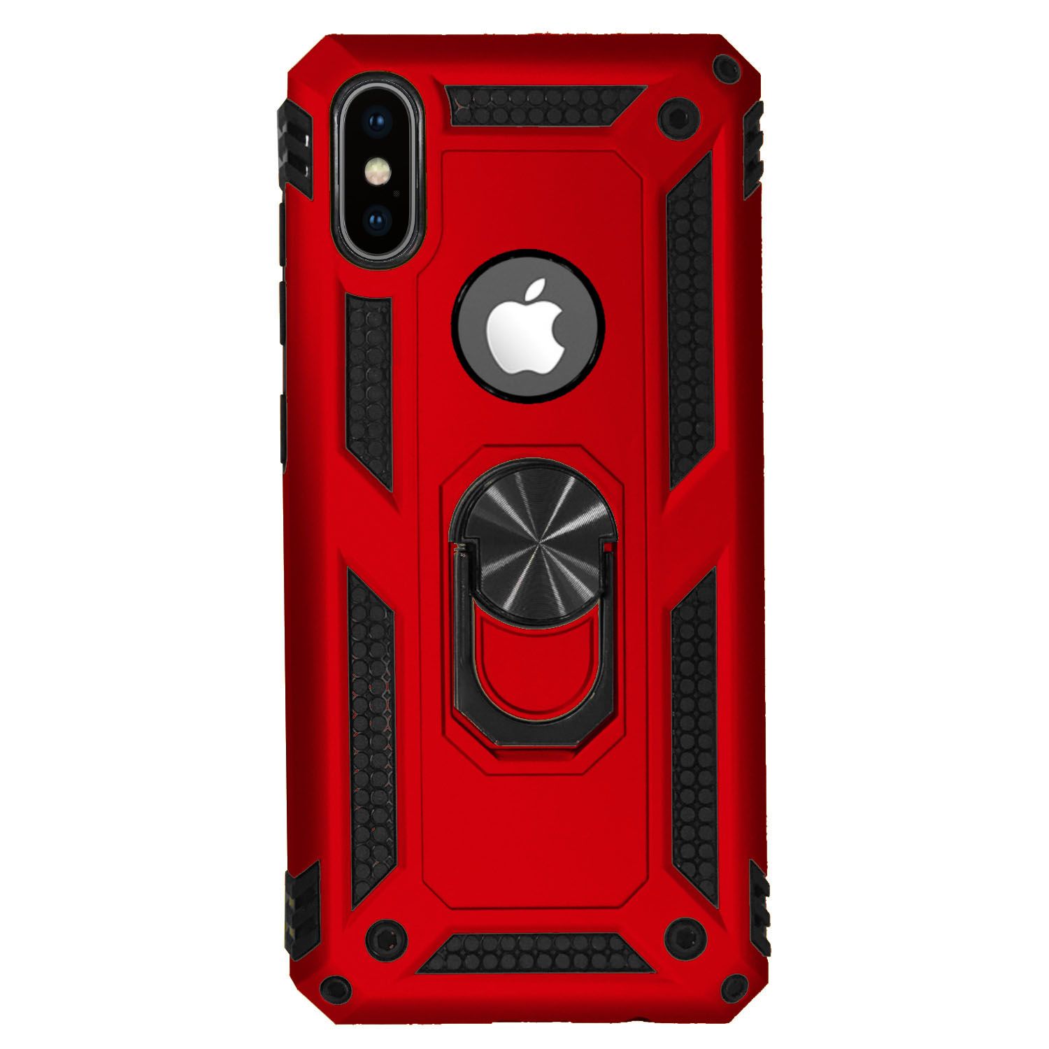 iPhone X / XS Kılıf Panzer Ring Tam Koruma Arka Kapak