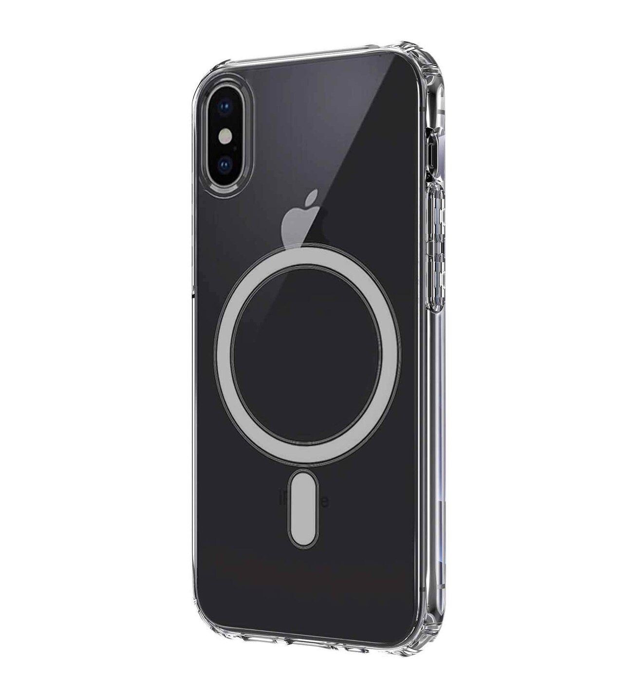iPhone XS Max Kılıf Magsafe Özellikli Şeffaf Silikon Kapak