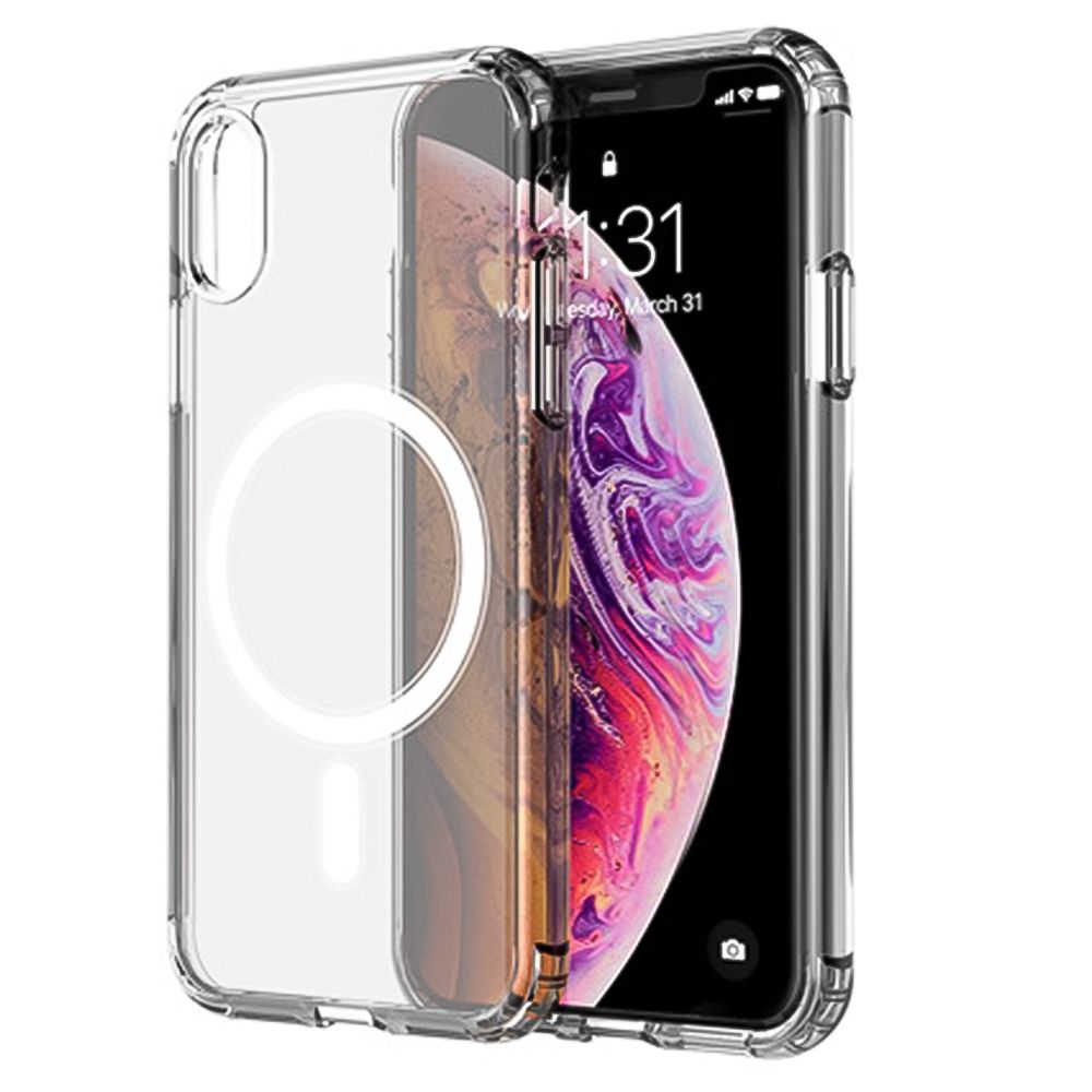 iPhone XS Max Kılıf Magsafe Özellikli Şeffaf Silikon Kapak