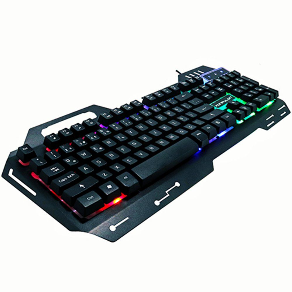 Konfulon V1 RGB Işıklı Metal Yüzey Kablolu Gaming Klavye