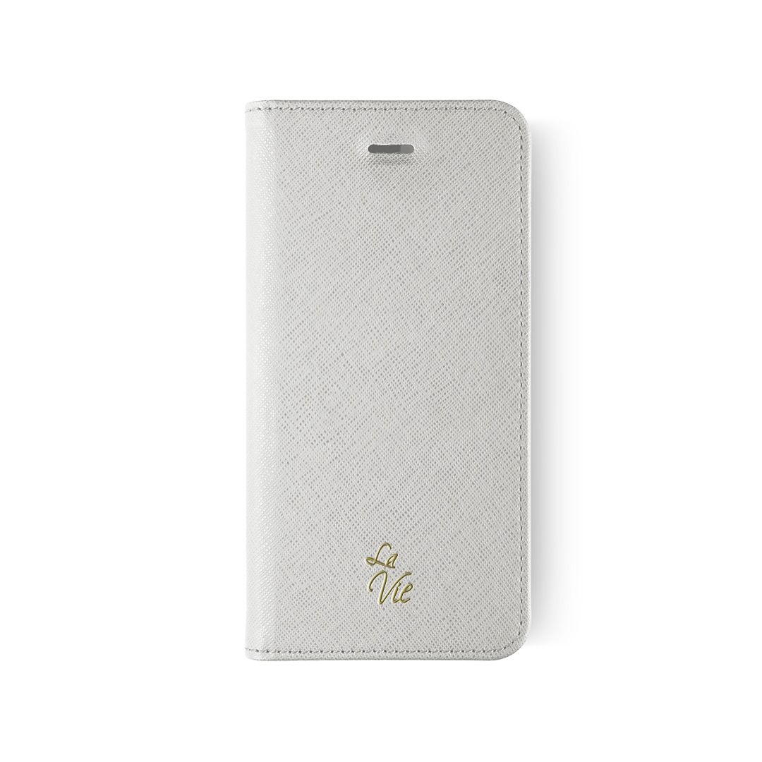 LA VIE iPhone X/XS Fashion Folio Gizli Mıknatıslı Kapaklı Kılıf Gri