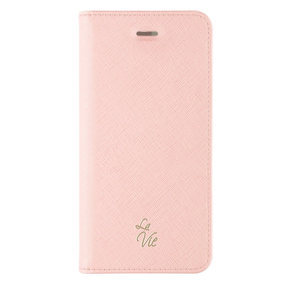 LA VIE iPhone X/XS Fashion Folio Gizli Mıknatıslı Kapaklı Kılıf Pembe