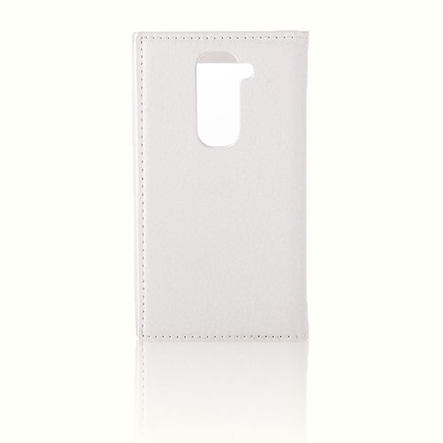 LG G2 Mini D610 Gizli Mıknatıslı Pencereli Premium Magnum Kılıf Beyaz