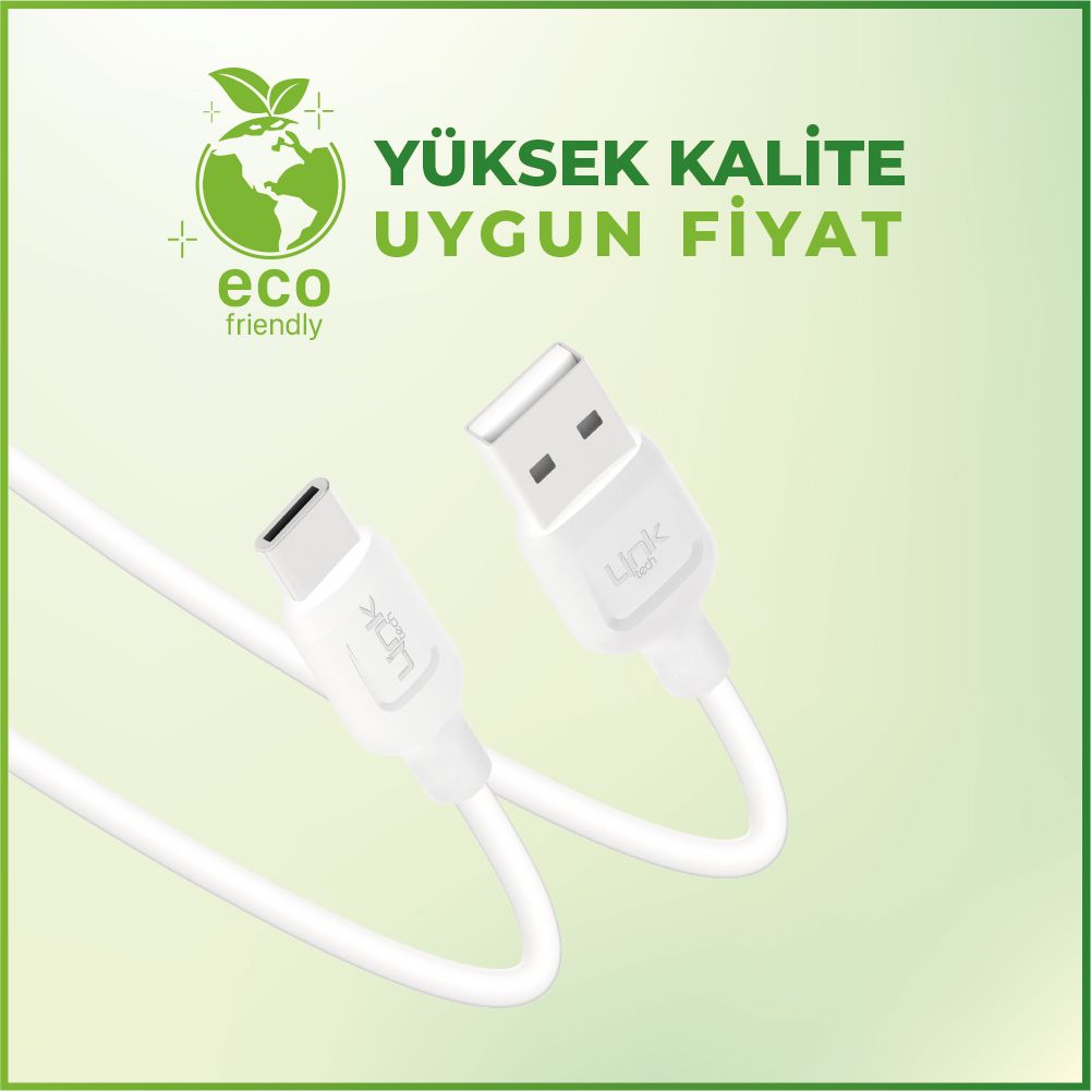 LinkTech K450 Strong 3A USB-A to Type-C Şarj Kablosu 1mt