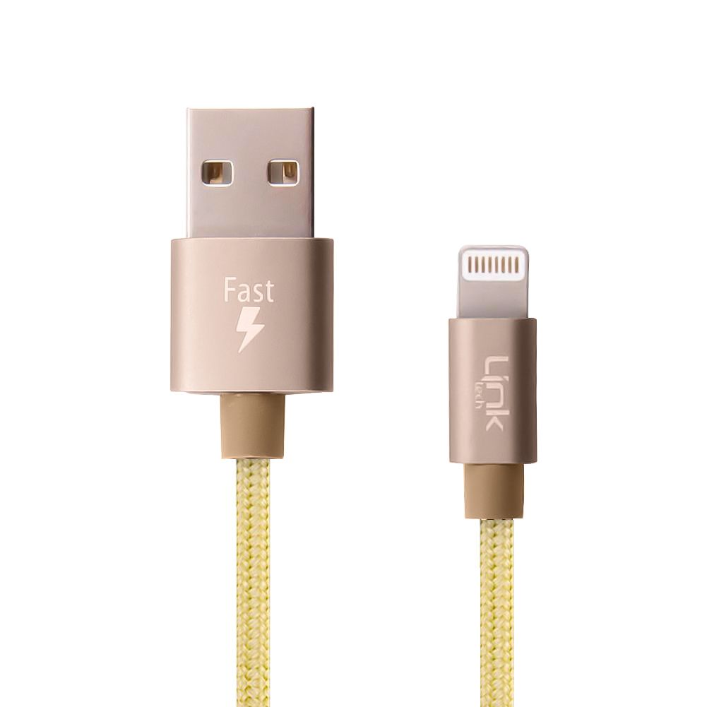 LinkTech K550 Lightning Örgü Metal Başlı 1mt Şarj ve Data Kablosu