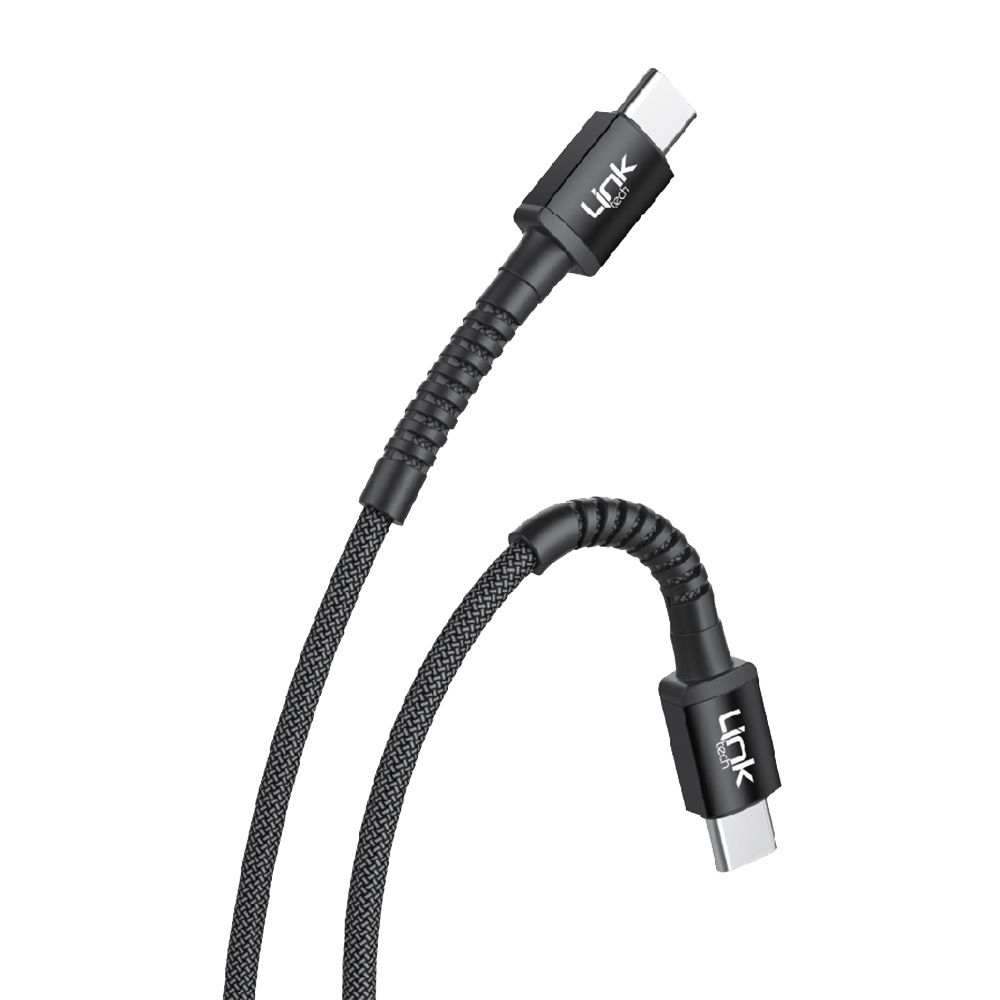 Linktech K597 Type-C to Type-C 60W 3mt Örgü Metal Başlı Şarj Kablosu