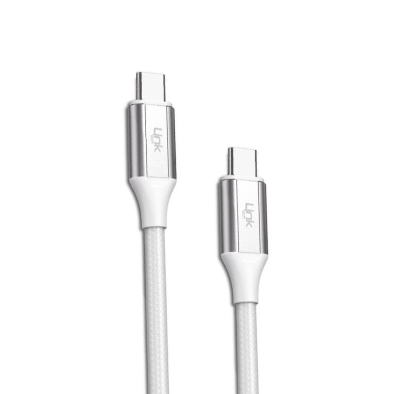 Linktech K635 Premium Type-C - Type-C Data/Şarj Kablosu 5A 1.2mt Beyaz