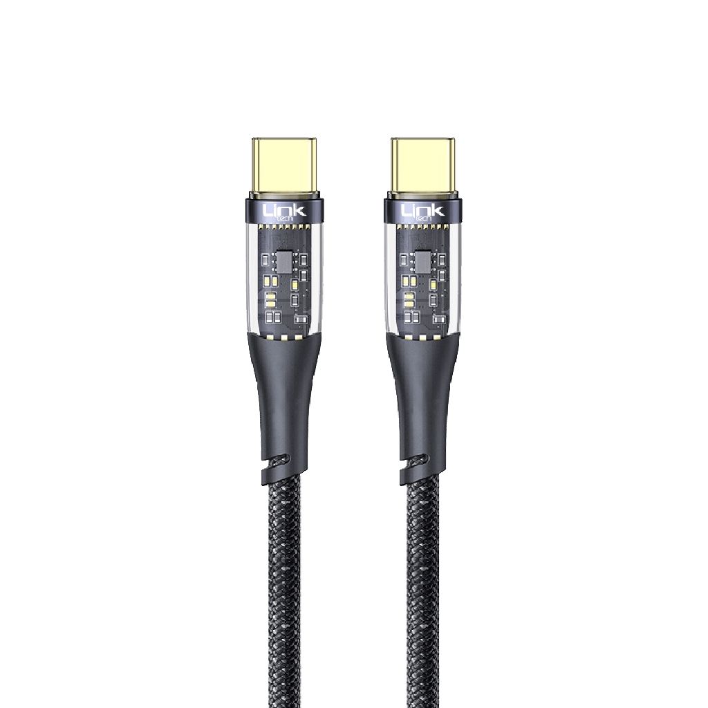 LinkTech K670 Safe Type-C - Type-C 60W 1.3m Örgü Şarj Kablosu