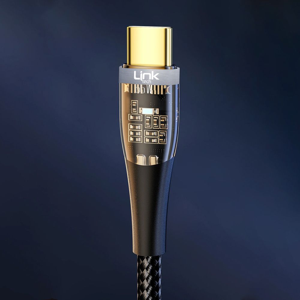 LinkTech K670 Safe Type-C - Type-C 60W 1.3m Örgü Şarj Kablosu