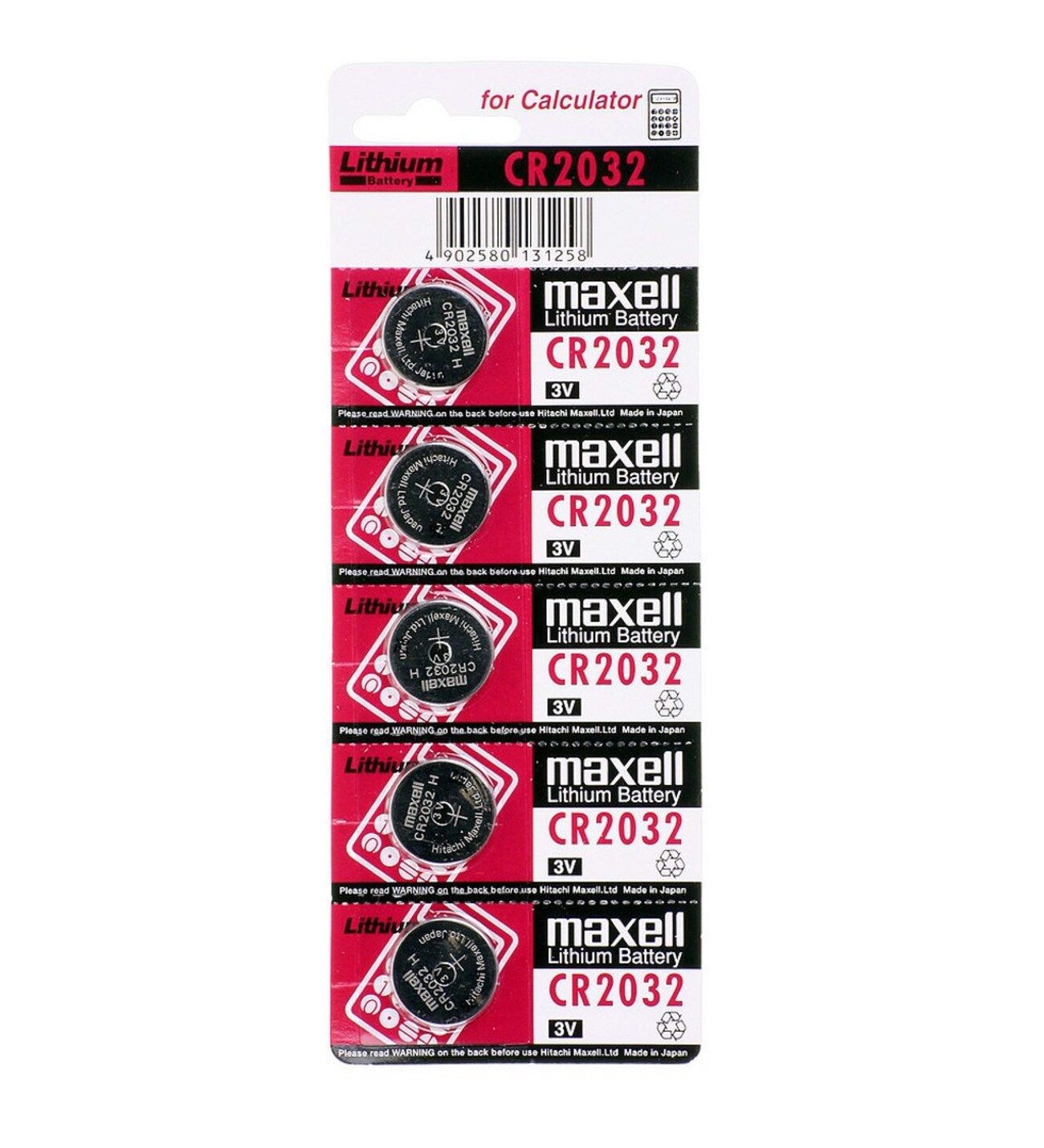Maxell CR2032 Lithium Battery 3V Düğme Pil 5li Paket