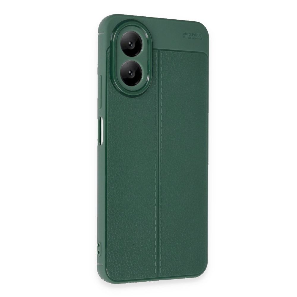 Oppo A38 Kılıf Auto Focus Deri Desen Silikon Kapak