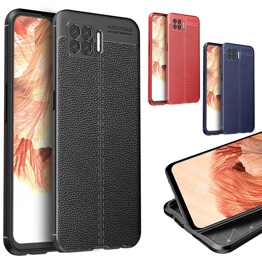 Oppo A73 Kılıf Focus Deri Desen Silikon Arka Kapak