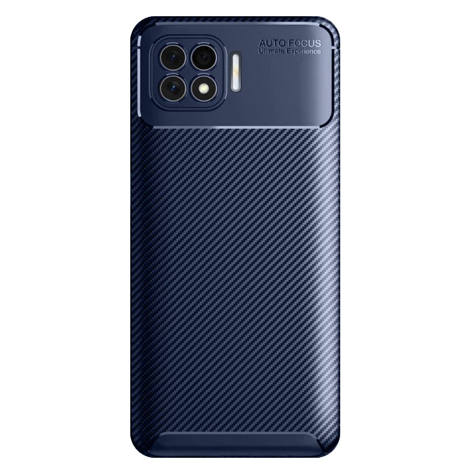Oppo Reno4 Lite Kılıf Focus Carbon Desen Silikon Arka Kapak