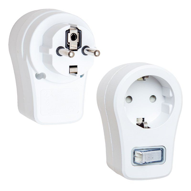 Powermaster 16816 Tekli Akım Korumalı Anahtarlı Priz 10A 2500W
