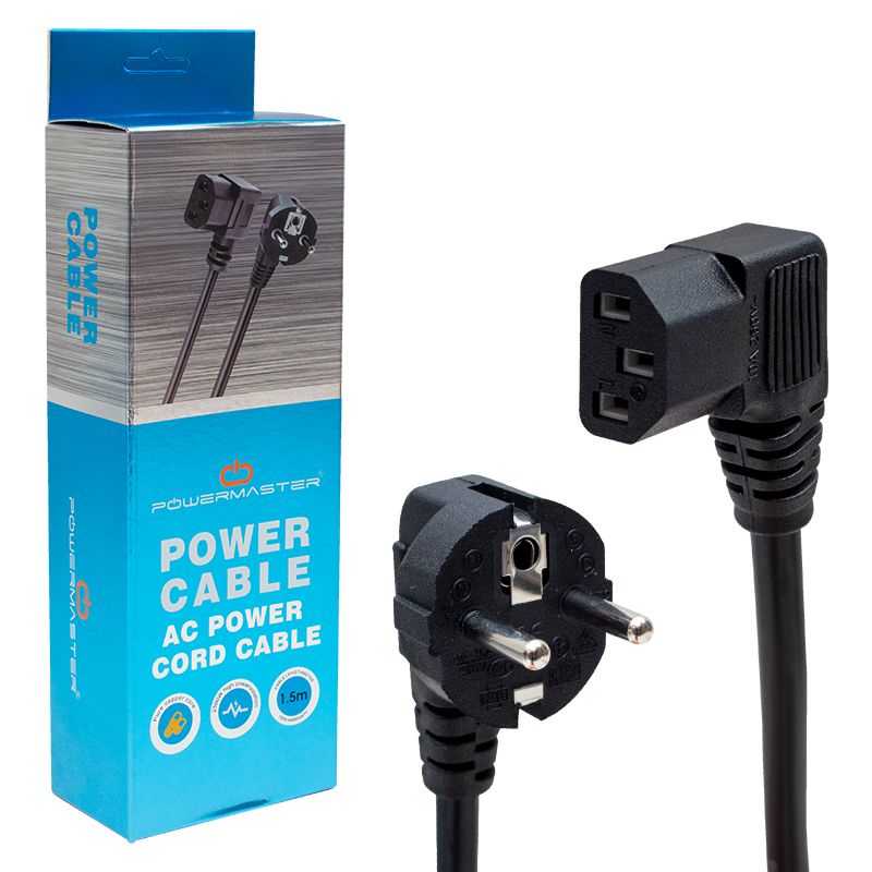 Powermaster 8617 C13 Güç Kablosu 1.5mt 3x1mm 90 Derece L Tip