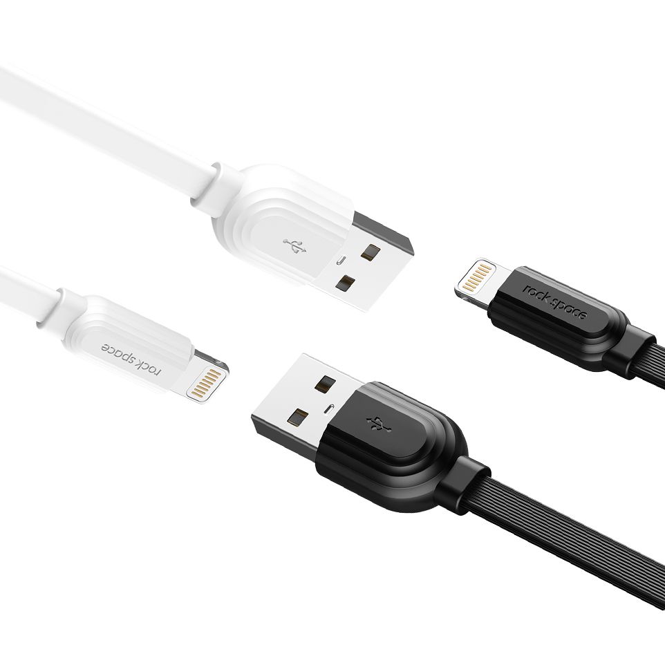 Rock Space S5 Lightning Şarj ve Data Aktarım Kablosu 1mt 2.4A