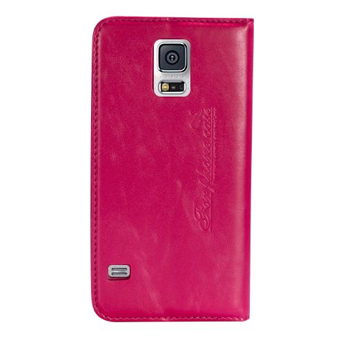 Samsung G900 S5 KAIYUE Cüzdanlı Standlı Pencereli Deri Kılıf Kırmızı