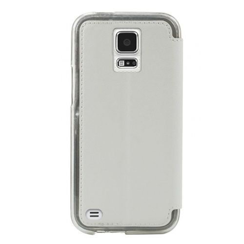 Samsung G900 S5 Yan Kapaklı Standlı UFO Kılıf Beyaz