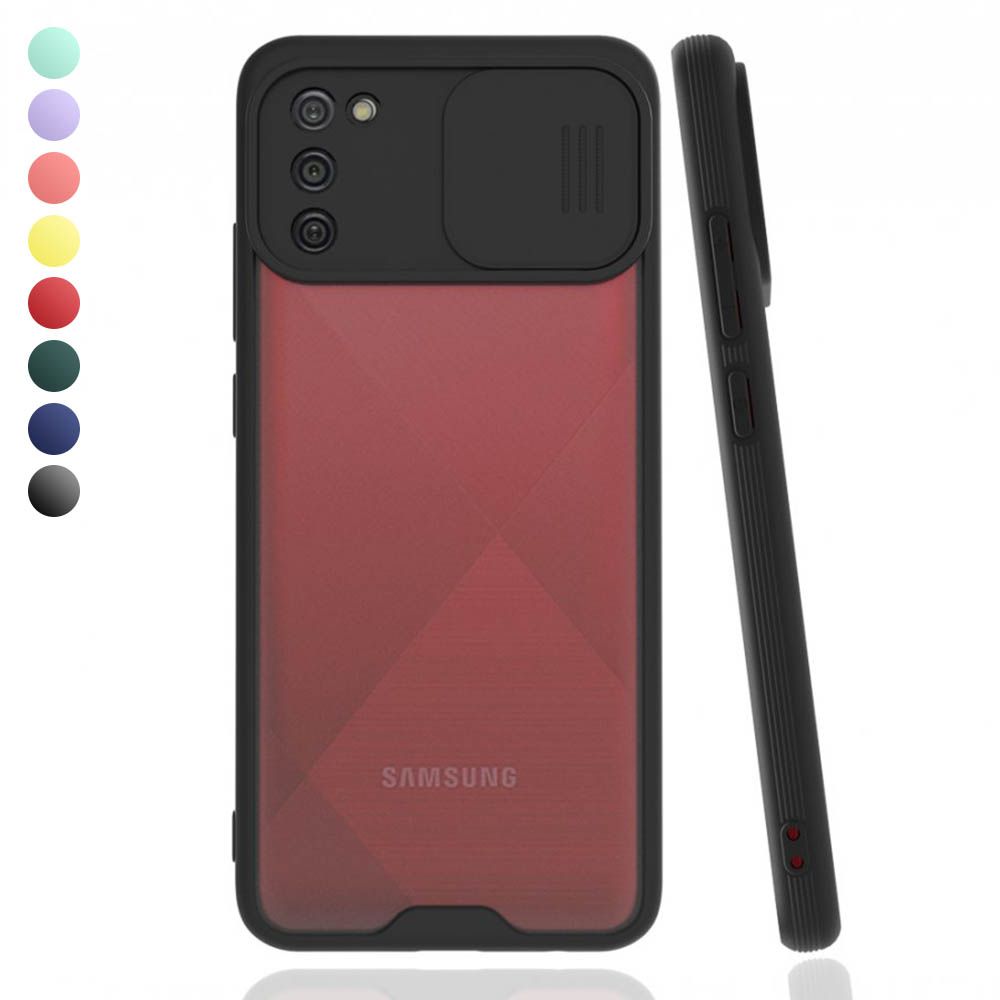 Samsung Galaxy A02s Kılıf Kamera Koruma Kapaklı Platin Matte Silikon Arka Kapak