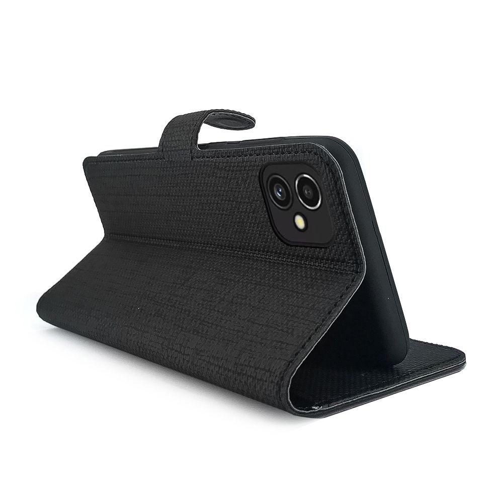 Samsung Galaxy A04 Kılıf FitCase Fabric Kapaklı Cüzdanlı