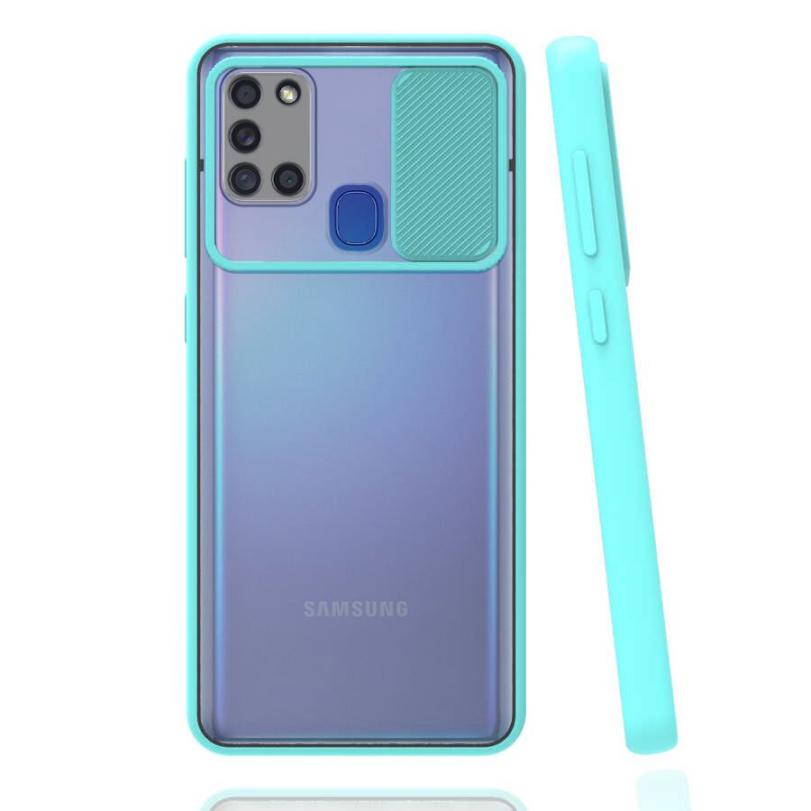 Samsung Galaxy A21s Kılıf Palm Kamera Koruma Kapaklı Silikon