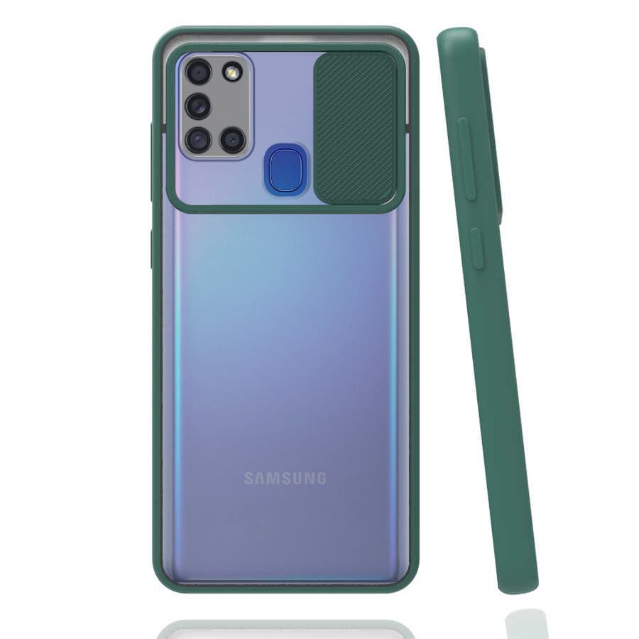 Samsung Galaxy A21s Kılıf Palm Kamera Koruma Kapaklı Silikon