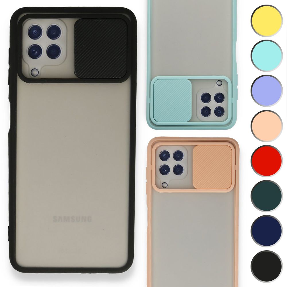 Samsung Galaxy A22 Kılıf Palm Kamera Koruma Kapaklı Silikon