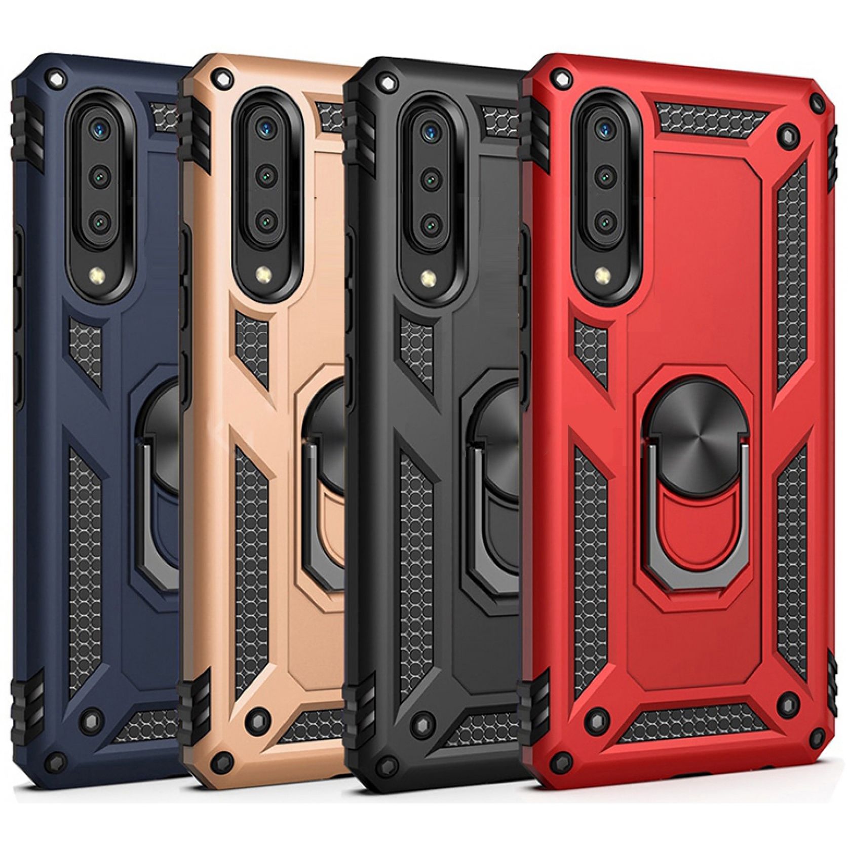 Samsung Galaxy A30s (A307) Kılıf Panzer Ring Tam Koruma Arka Kapak