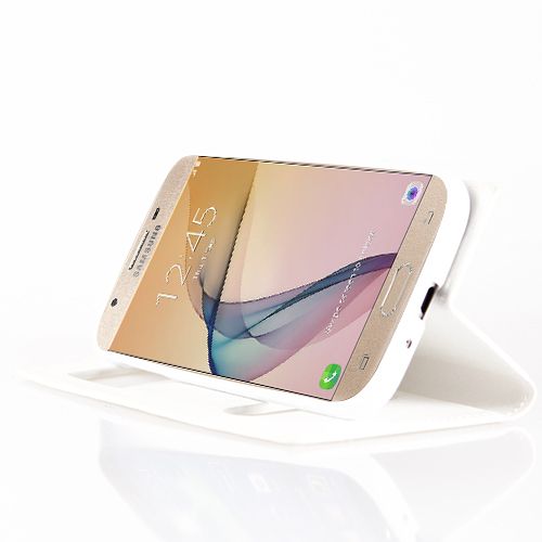 Samsung Galaxy J5 Prime (G570) Gizli Mıknatıslı Pencereli Magnum Kılıf Beyaz