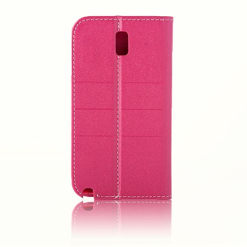 Samsung Galaxy Note 3 Neo (N7500) Dikişli ve Gizli Mıknatıslı Tiger Kılıf Pembe