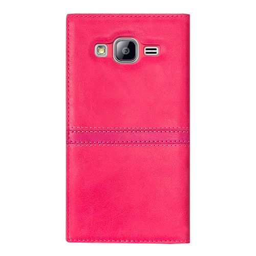 Samsung Galaxy On5 (G5520) Gizli Mıknatıslı Pencereli Magnum Kılıf Pembe
