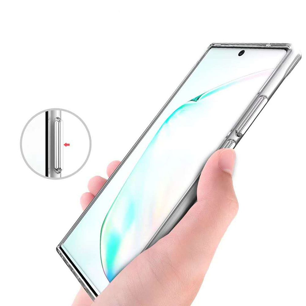 Samsung Galaxy S22 Ultra Kılıf Space Seri Lux Silikon Şeffaf Kapak