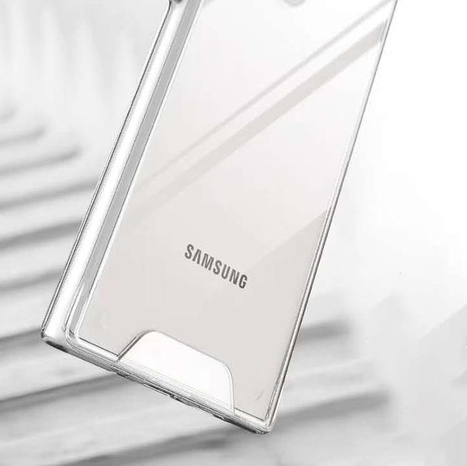 Samsung Galaxy S22 Ultra Kılıf Space Seri Lux Silikon Şeffaf Kapak