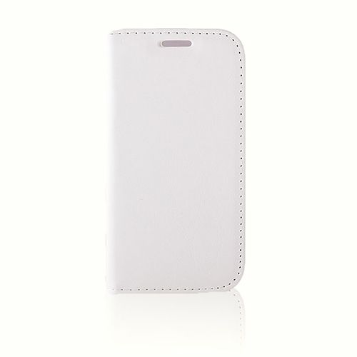 Samsung Galaxy S4 Mini (I9190) Dikişli ve Gizli Mıknatıslı Tiger Kılıf Beyaz