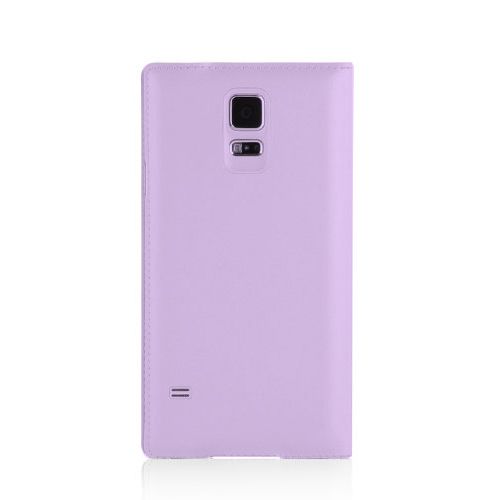 Samsung Galaxy S5 G900FQ S View Dikişli Deri Pencereli Kılıf Mor