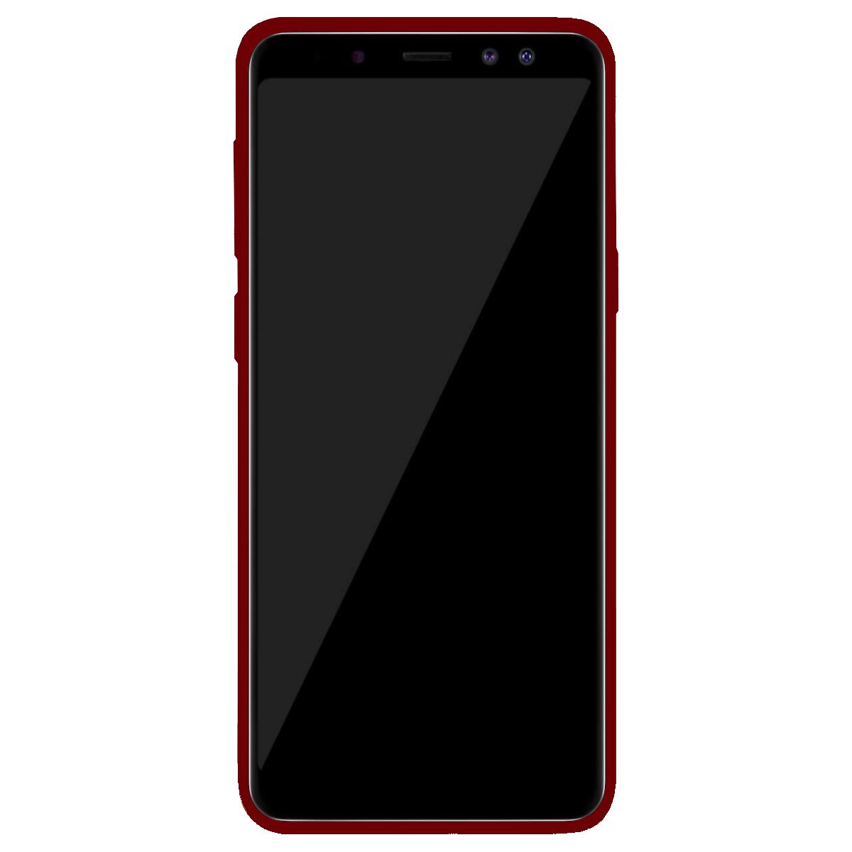 Samsung Galaxy S8 Plus (G955) Fırça Desen Silikon Arka Kapak Kırmızı